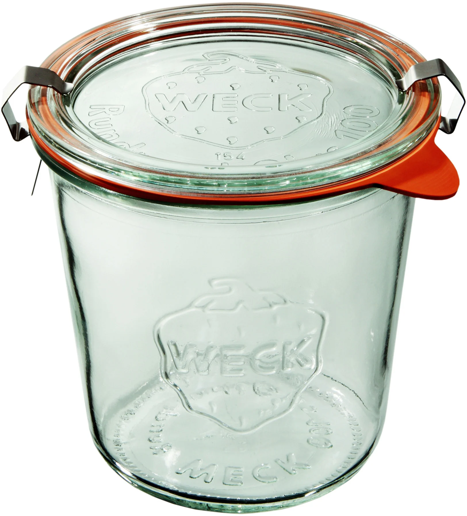 Słoik MOLD 580 ml z pokrywką, uszczelką i 2 zapinkami - op. 6 szt - WECK