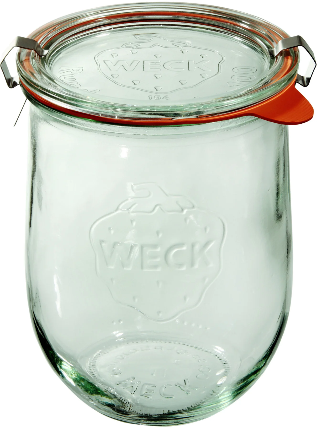 Słoik TULIP 1062 ml z pokrywką, uszczelką i 2 zapinkami - op. 6 szt - WECK