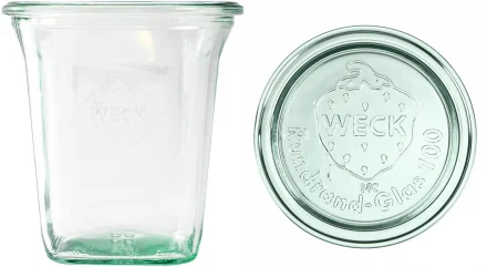 Słoik QUADRO 545 ml z pokrywką - op. 6 szt - WECK