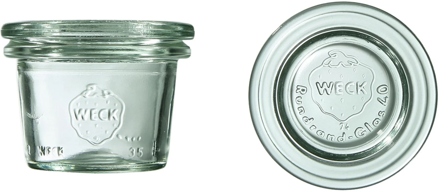 Słoik MINI-STURZ 35 ml z pokrywką - op. 12 szt - WECK