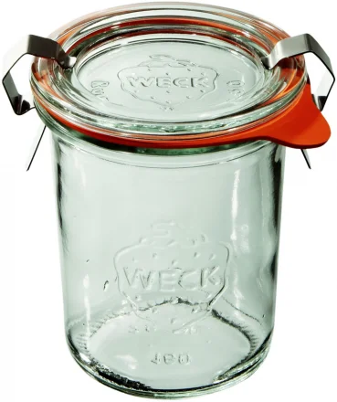 Słoik MINI-STURZ 160 ml z pokrywką, uszczelką i 2 zapinkami - op. 12 szt - WECK