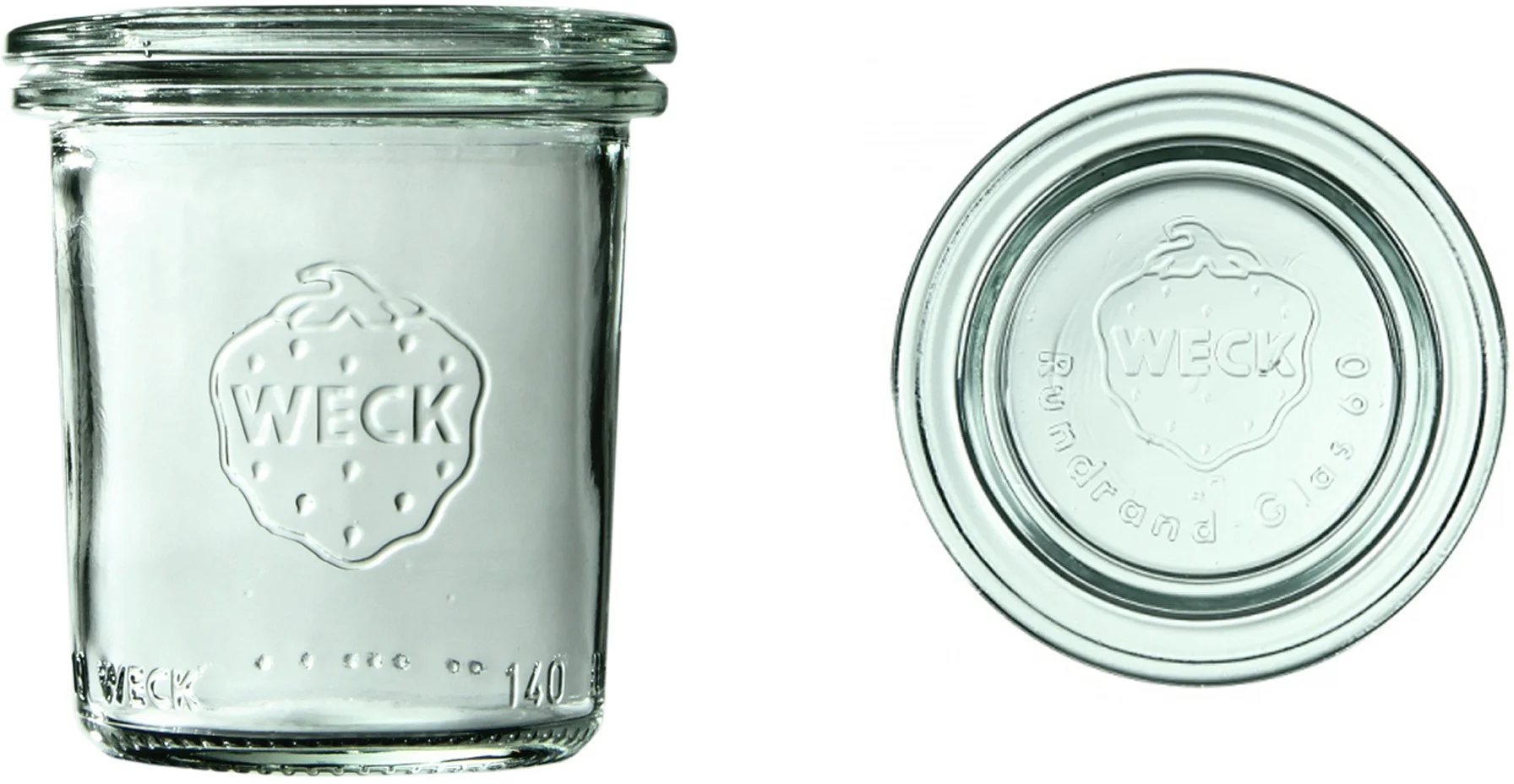 Słoik MINI-STURZ 140 ml z pokrywką  - op. 12 szt - WECK