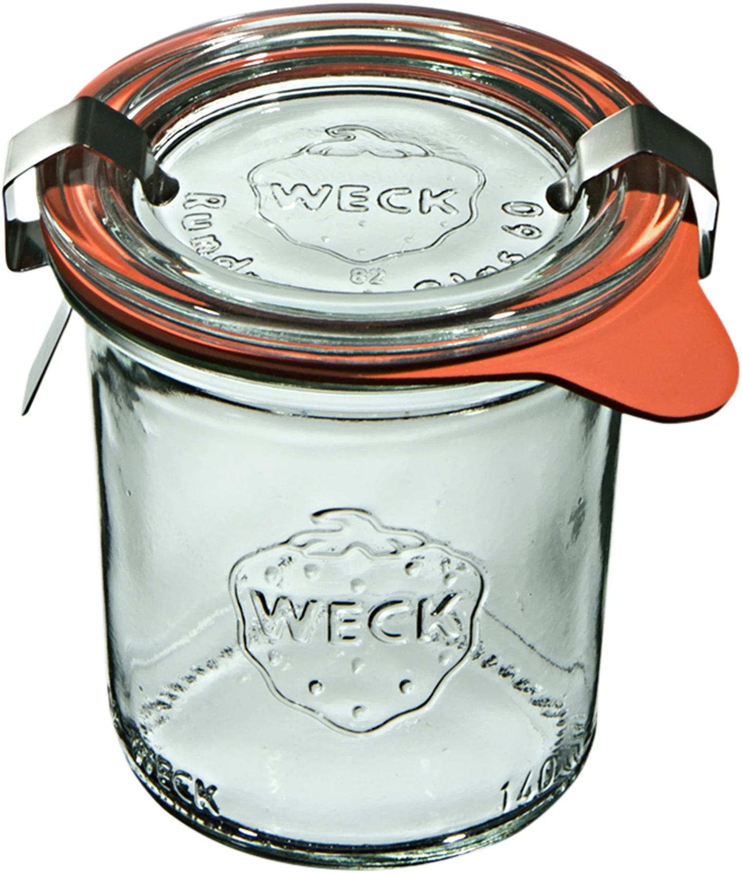 Słoik MINI-STURZ 140 ml z pokrywką, uszczelką i 2 zapinkami - op. 12 szt - WECK