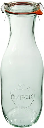 Butelka SAFTFLASCHE 1062 ml z pokrywką, uszczelką i 2 zapinkami - op. 6 szt - WECK