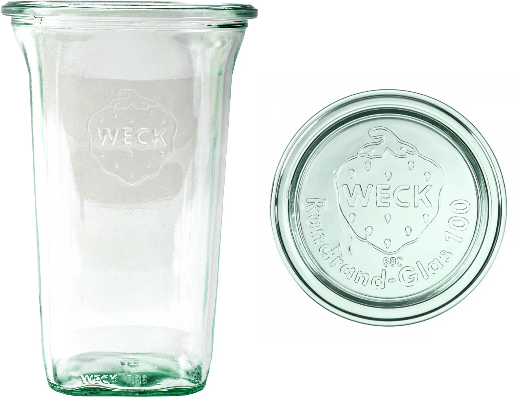 Słoik QUADRO 795 ml z pokrywką - op. 6 szt - WECK