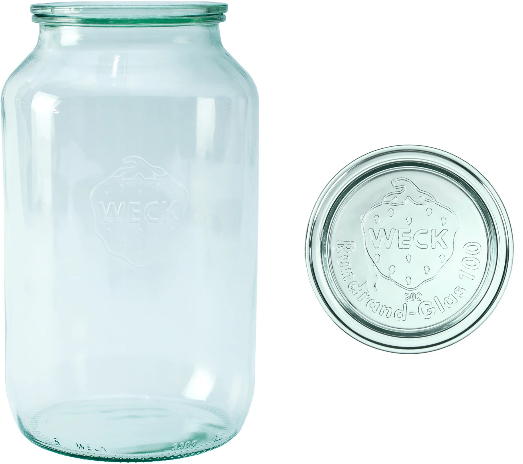 Słoik cylindryczny 3000 ml z pokrywką - op. 4 szt - WECK