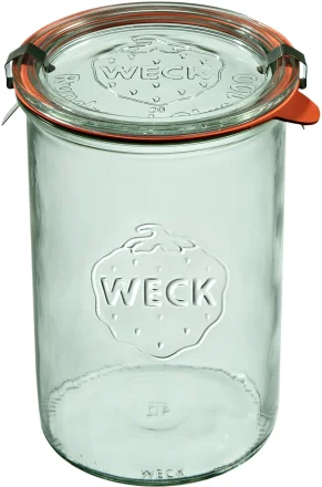 Słoik STURZ 1000 ml z pokrywką, uszczelką i 2 zapinkami - op. 6 szt - WECK