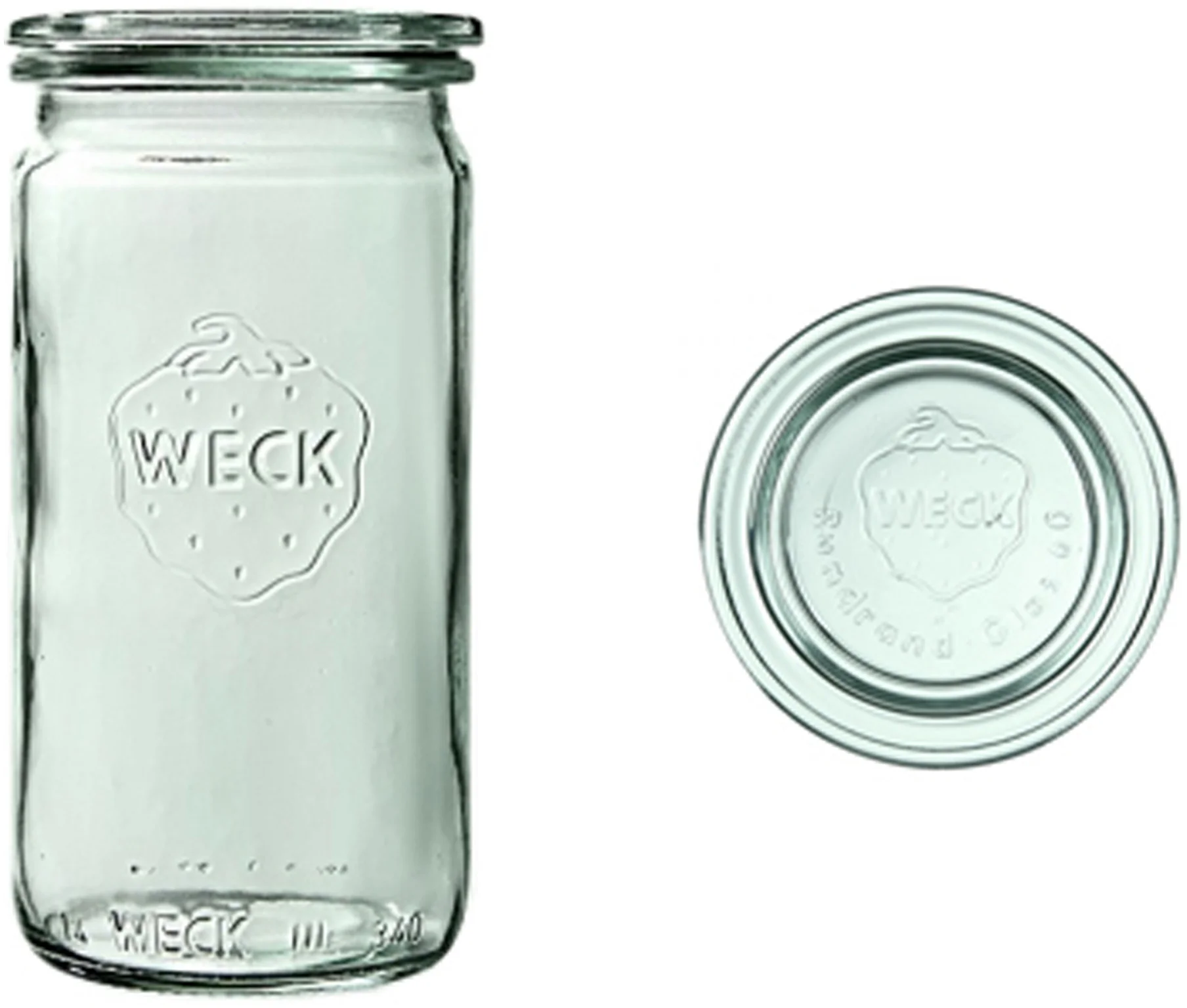 Słoik ZYLINDER 340 ml z pokrywką - op. 6 szt - WECK
