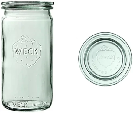 Słoik ZYLINDER 340 ml z pokrywką - op. 6 szt - WECK