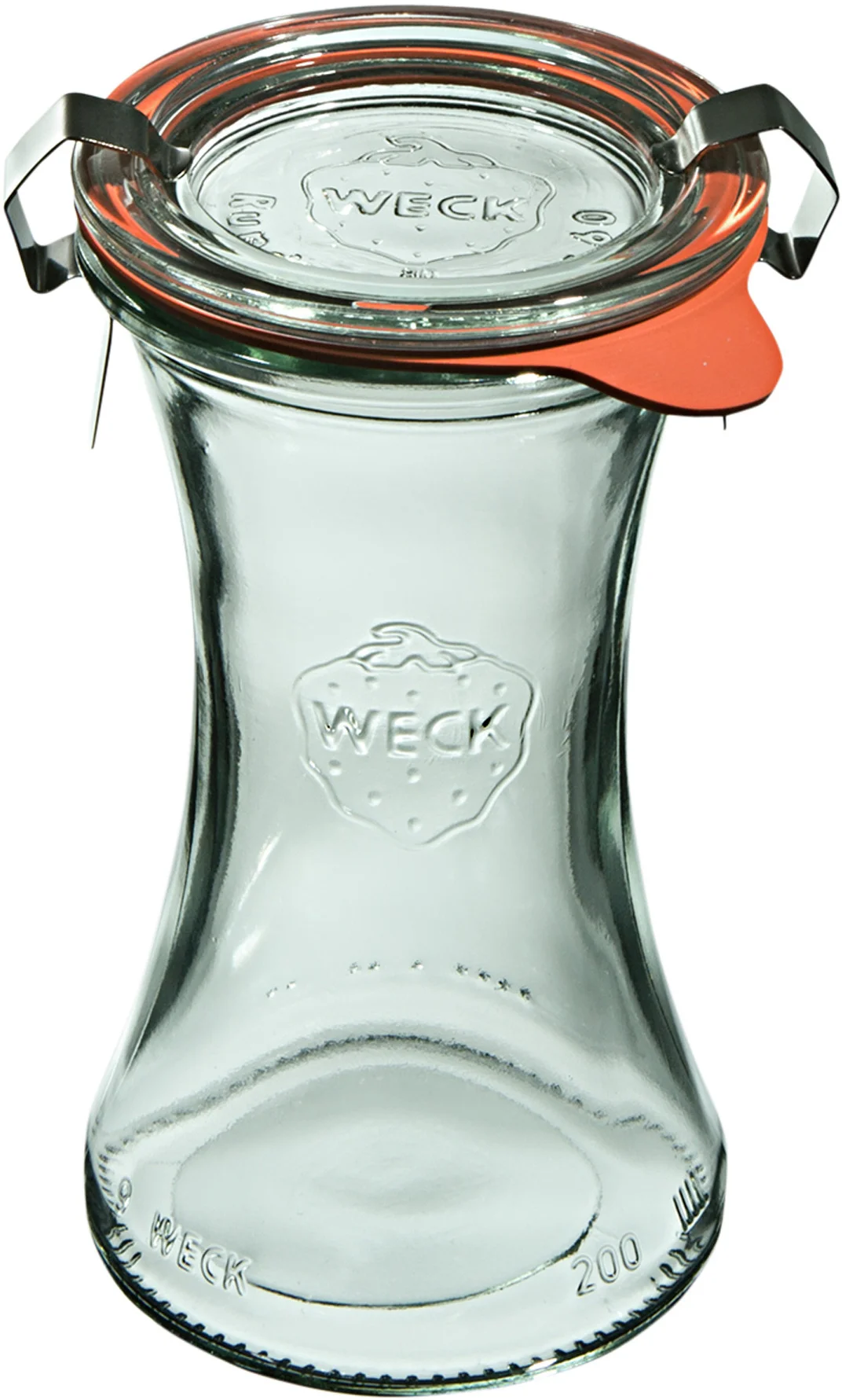 Słoik DELI 200 ml z pokrywką, uszczelką i 2 zapinkami  - op. 6 szt - WECK