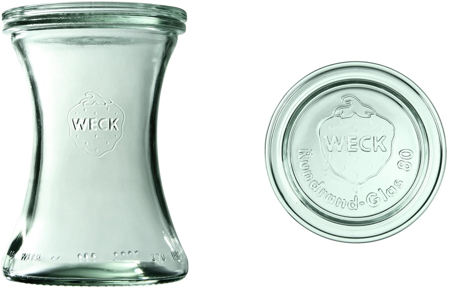 Słoik DELI 370 ml z pokrywką - op. 6 szt - WECK